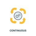 Continuous icon. Flat sign element from data analytics collection. Creative Continuous icon for web design, templates Royalty Free Stock Photo