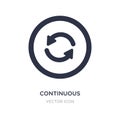 continuous icon on white background. Simple element illustration from UI concept