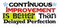 Continuous Improvement Is Better Than Delayed Perfection Royalty Free Stock Photo