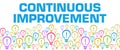 Continuous Improvement Colorful Bulbs With Text Royalty Free Stock Photo