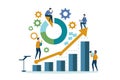 Continuous improvement concept in business. Cycle of growth, progress, success. Development, management, strategy for efficient
