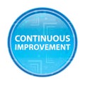 Continuous Improvement floral blue round button Royalty Free Stock Photo