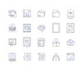 Continuous improvement line icons collection. Progress, Growth, Development, Innovation, Advancement, Refinement Royalty Free Stock Photo