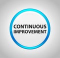 Continuous Improvement Round Blue Push Button Royalty Free Stock Photo