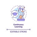 Continuous learning concept icon