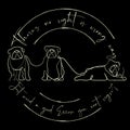 Continuous Line Art Bulldog life quote There is no right or wrong way just a good excuse you won`t regret minimalist vector