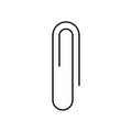 Continuous line attach icon. Vector line clip Icon