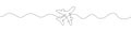 Continuous line drawing of airplane icon. Airplane continuous line icon
