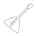 Continuous line drawing of Balalaika icon. Simple element illustration. Balalaika symbol design template. Can be used