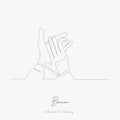 Continuous line drawing. bravo. simple vector illustration. bravo concept hand drawing sketch line