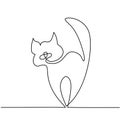 Cat silhouette logo Royalty Free Stock Photo
