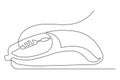 Continuous line drawing minimalist design of a computer mouse icon Royalty Free Stock Photo