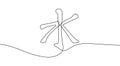 Continuous line drawing of confucianism symbol. Confucianism one line icon