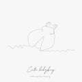 Continuous line drawing. cute ladybug. simple vector illustration. cute ladybug concept hand drawing sketch line Royalty Free Stock Photo