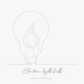 Continuous line drawing. electric light bulb. simple vector illustration. electric light bulb concept hand drawing sketch line Royalty Free Stock Photo