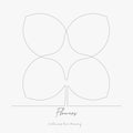 Continuous line drawing. flowers. simple vector illustration. flowers concept hand drawing sketch line Royalty Free Stock Photo