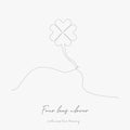 Continuous line drawing. four leaf clover. simple vector illustration. four leaf clover concept hand drawing sketch line