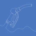 Continuous line drawing Gasoline station pump