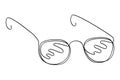 Continuous line drawing. Glasses. Royalty Free Stock Photo