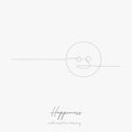 Continuous line drawing. happiness. simple vector illustration. happiness concept hand drawing sketch line