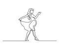 Happy Pregnant Woman Dancing