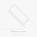 Continuous line drawing. harmonica music instrument. simple vector illustration. harmonica music instrument concept hand drawing