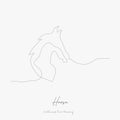 Continuous line drawing. horse. simple vector illustration. horse concept hand drawing sketch line