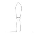 Continuous line drawing of a knife scraper. simple hand drawn style tool illustration. Vector design for industrial theme and Royalty Free Stock Photo