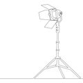 Continuous line drawing lamp searchlight concept