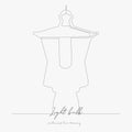 Continuous line drawing. light bulb. simple vector illustration. light bulb concept hand drawing sketch line Royalty Free Stock Photo