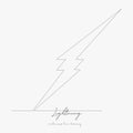 Continuous line drawing. lightning. simple vector illustration. lightning concept hand drawing sketch line