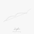 Continuous line drawing. longbow. simple vector illustration. longbow concept hand drawing sketch line