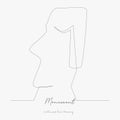 Continuous line drawing. monument. simple vector illustration. monument concept hand drawing sketch line