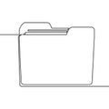 Continuous line drawing Open Folder icon