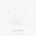 Continuous line drawing. panda head. simple vector illustration. panda head concept hand drawing sketch line