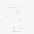 Continuous line drawing. paper note. simple vector illustration. paper note concept hand drawing sketch line Royalty Free Stock Photo