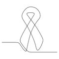 continuous line drawing of ribbon concept of gift trendy design