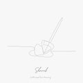 Continuous line drawing. shovel. simple vector illustration. shovel concept hand drawing sketch line