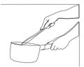 Continuous line drawing of Side view of chef hand holding a frying pan preparing food. Cooking action concept. one line