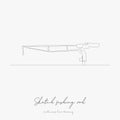 Continuous line drawing. sketch fishing rod. simple vector illustration. sketch fishing rod concept hand drawing sketch line Royalty Free Stock Photo