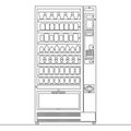 Continuous line drawing Smart Snack Solution A Modern Vending Machine Filled with Snacks concept