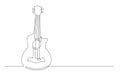 Continuous line drawing of soprano ukulele guitar