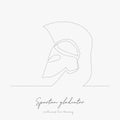 Continuous line drawing. spartan gladiator. simple vector illustration. spartan gladiator concept hand drawing sketch line