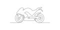 continuous line drawing of sport motor