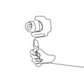 continuous line drawing stick for selfie