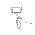 continuous line drawing stick for selfie