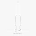 Continuous line drawing. sword. simple vector illustration. sword concept hand drawing sketch line