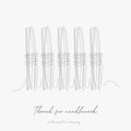 Continuous line drawing. thread for needlework. simple vector illustration. thread for needlework concept hand drawing sketch line