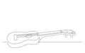 Continuous line drawing of ukulele guitar