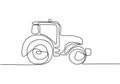 Continuous line drawing of vintage racing car driving on dusty road. Old retro vintage auto car. Classic transportation vehicle